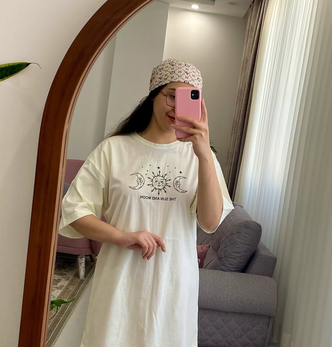 تی‌شرت لانگ ماه و ستاره