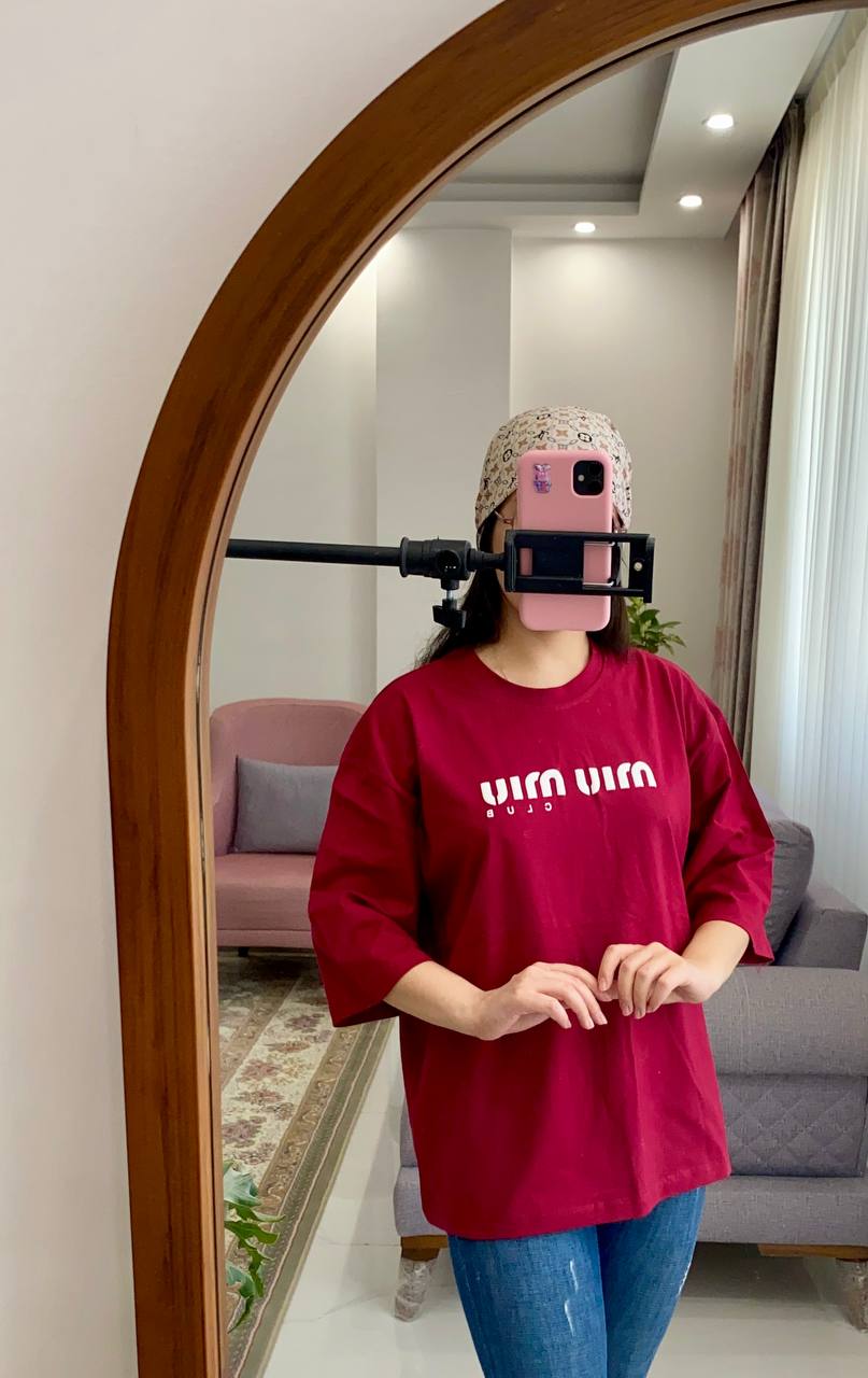 تیشرت باکسی miu miu